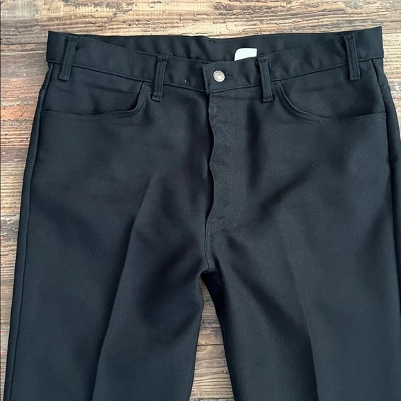 Vintage Levi's Sta-Prest Dacron Polyester Black Pants Men’s Size 38 x 29 - Picture 2 of 7